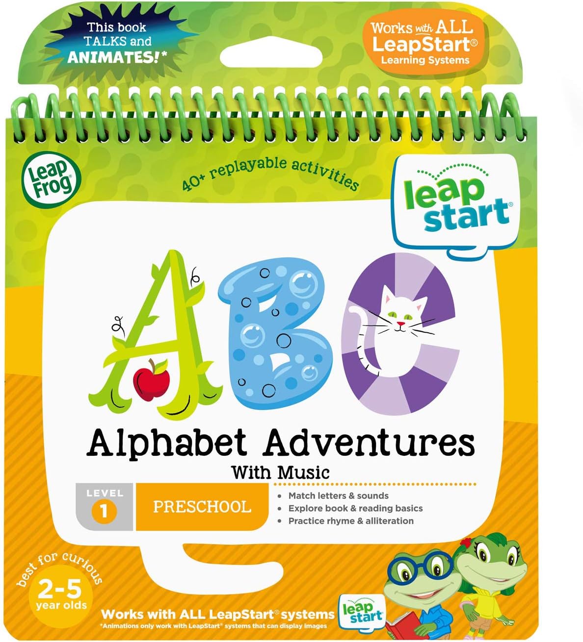LeapFrog 21504 LeapStart Nursery Alphabet Adventures Activity Book, Level 1