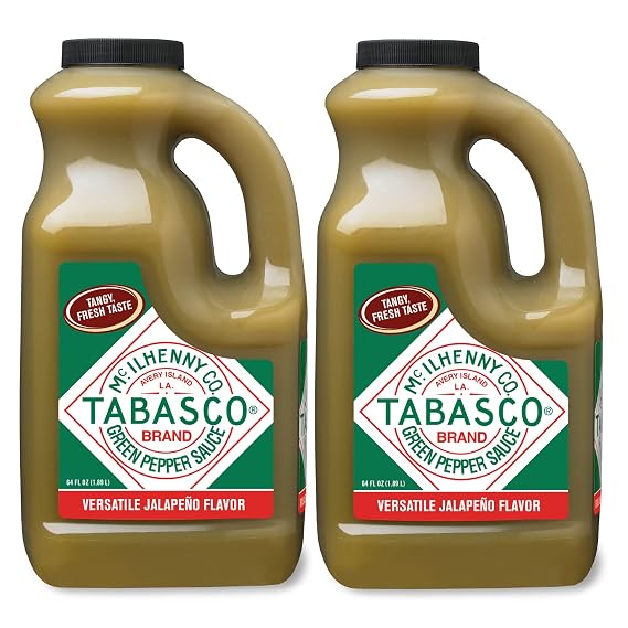 TABASCO Brand Green Jalapeno Pepper Sauce, 64 Oz (Pack of 2)
