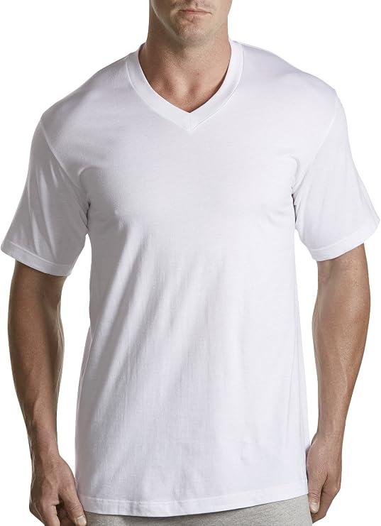 Harbor Bay by DXL Men's Big and Tall 3-pk V-Neck T-Shirts - Sizes XL - 8XLT | Designed Exclusively for Big & Tall Men
