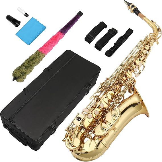 Ktaxon Alto Saxophone Drop E Flat Brass Beginner Sax Full Kit