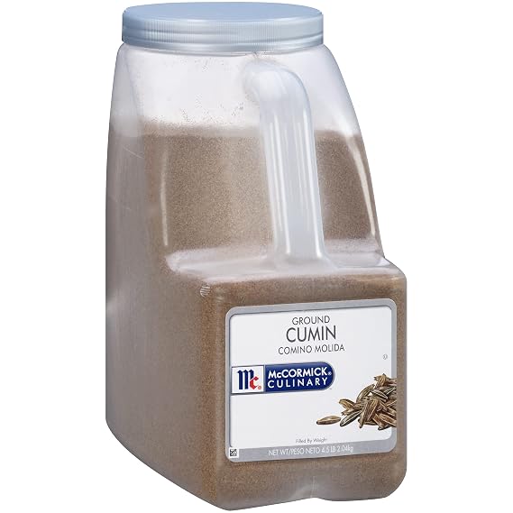 McCormick Culinary Ground Cumin, 4.5 lb - One 4.5 Pound Container of Cumin Powder to Add Flavor to Middle Eastern, Mexican, Asian, and Mediterranean Dishes