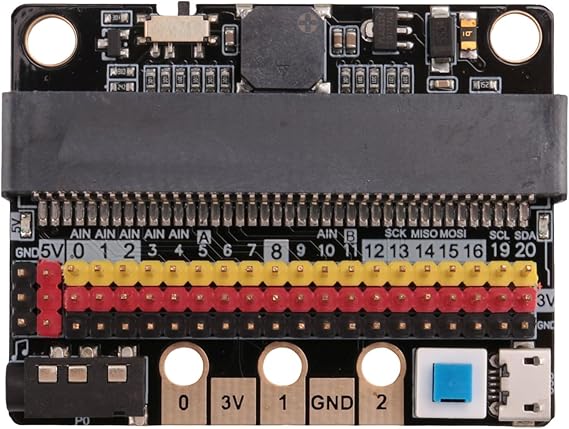 Micro-Bit Expansion Board IOBIT V2.0 Breakout Adapter Shield with Buzzer for BBC Kids's Python Graphics Programming