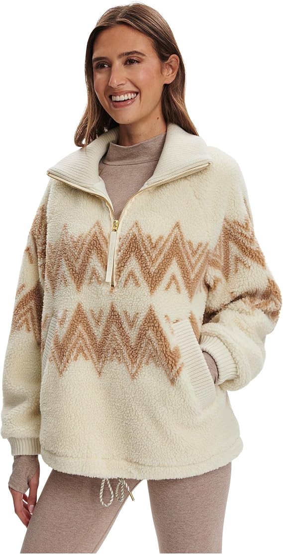 Varley Women's Hendrik Half Zip Faux Sherpa Pullover
