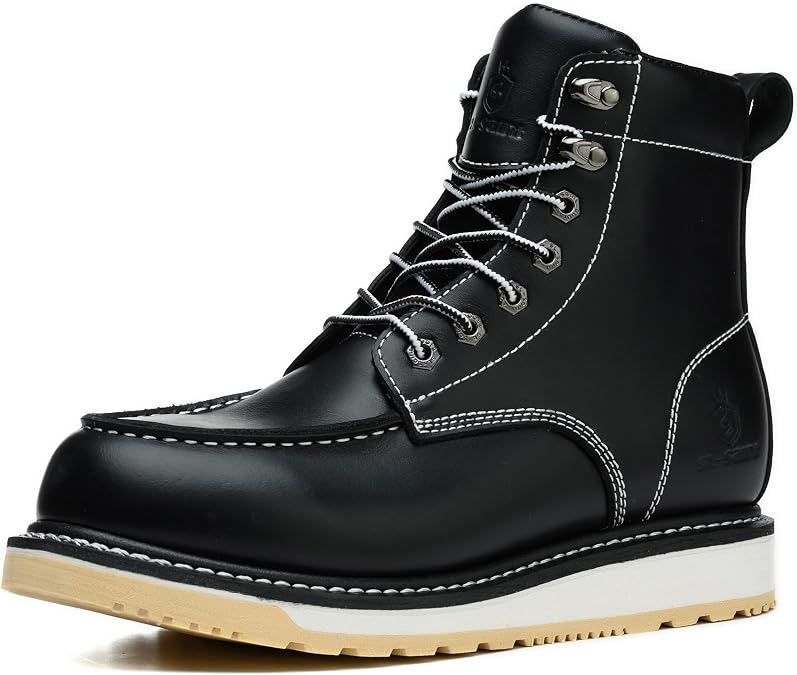 Handmade Soft Moc Toe Waterproof Goodyear-welted Boots 6’’ Classic Full Grain Leather