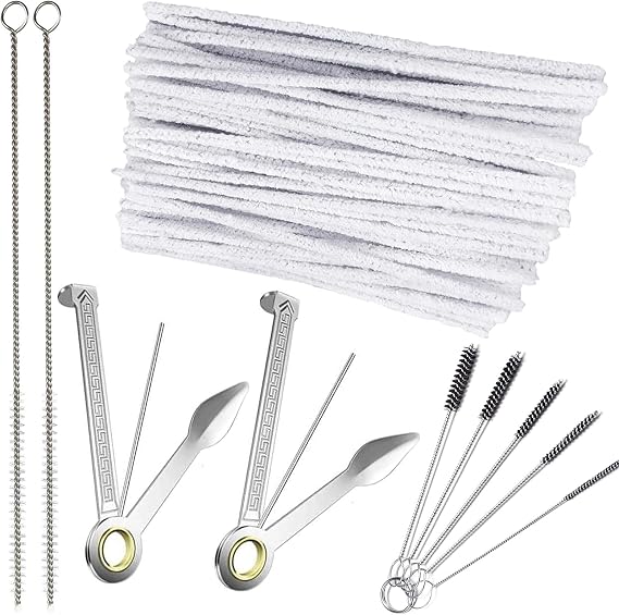 100 Hard Bristle Pipe Cleaners,2Pcs 3-in-1 Pipe Tamper Reamer,2 Mini Nylon Brush Set,2 Pcs Straw Cleaning Brushes,Detachable Key Ring Set of 5 Black Brushes,for Pipe Smoking,Teapot Drinkware Cleaning