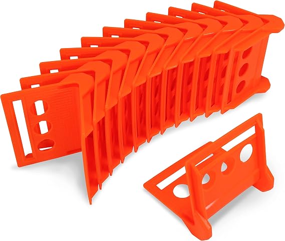 12 Pack Ratchet Strap Plastic Corner Protectors - Durable Edge Protectors for Flatbed, Ideal for Hotshot Trucking, 4-inch Strap Edge Protector for Secure Tie Downs and Cargo Straps