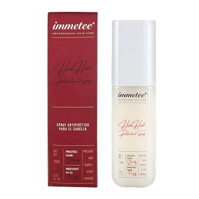 immetee Hair Heat Protectant Spray, Thermal Hair Protection From Heat, Styling Heat Protection Spray for Hair Hydrating and Frizz & Damage Control150ml5.07oz