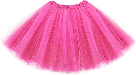Tutus for Women, Adult Tutu Skirts for Women 4 Layered Classic Elastic Tulle Tutu Skirts Party Festival Running