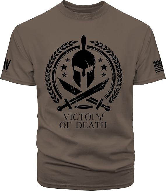 Dion Wear Mens Graphic T-Shirts - Spartan Warrior Short Sleeve T-Shirt