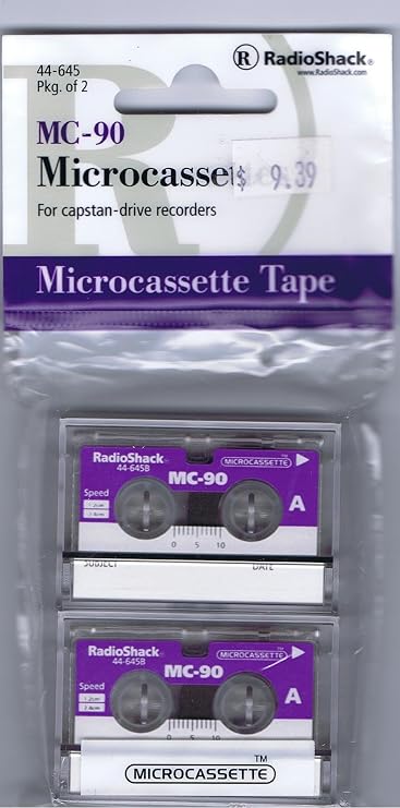 RadioShack MC-90 Microcassette Tape 2-Pack