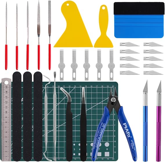 30 Piece Model Building Tools Modeler Basic Tools Hobby for Model Making Modeler Basic Tools Hobby Model Building Tool Craft DIY Craft Tool for Car Soapstone Model Making Repair