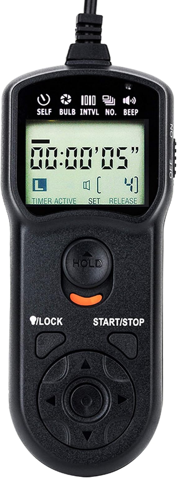 JJC Intervalometer Timer Remote for Sony A6000 A6400 A7IV A7III A7II A7RV | Time Lapse Shutter Release for A6100 A6600 A6500 A6300 A1II A7 A7R V IV A7RIII II A7S II III A9 ZV-1 RX100 VII RX10IV & More