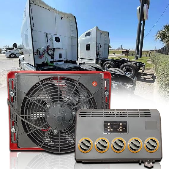 24 Air Conditioner 8000BTU, Mini Split 24 Volt Air Conditioner, Forklifts 24 Volt DC AC, Low Noise for Truck, Road Machine, Forklifts, Excavators, Agricultural Engineering Vehicle