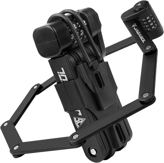 Compact Folding Bike Lock Compact Lightweight High Security Anti-Theft Bicycle Lock 33.46in for Bikes or Scooters