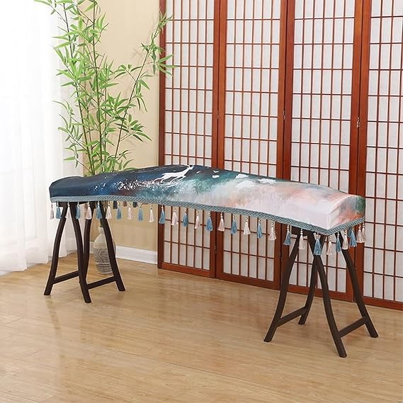 J&C Guzheng Cover Guzheng Dust Cover Chinese Zither Cover Guzheng Accessories Velvet Dust Cover for Guzheng Instrument Brushed Fabric (tassel, deer)