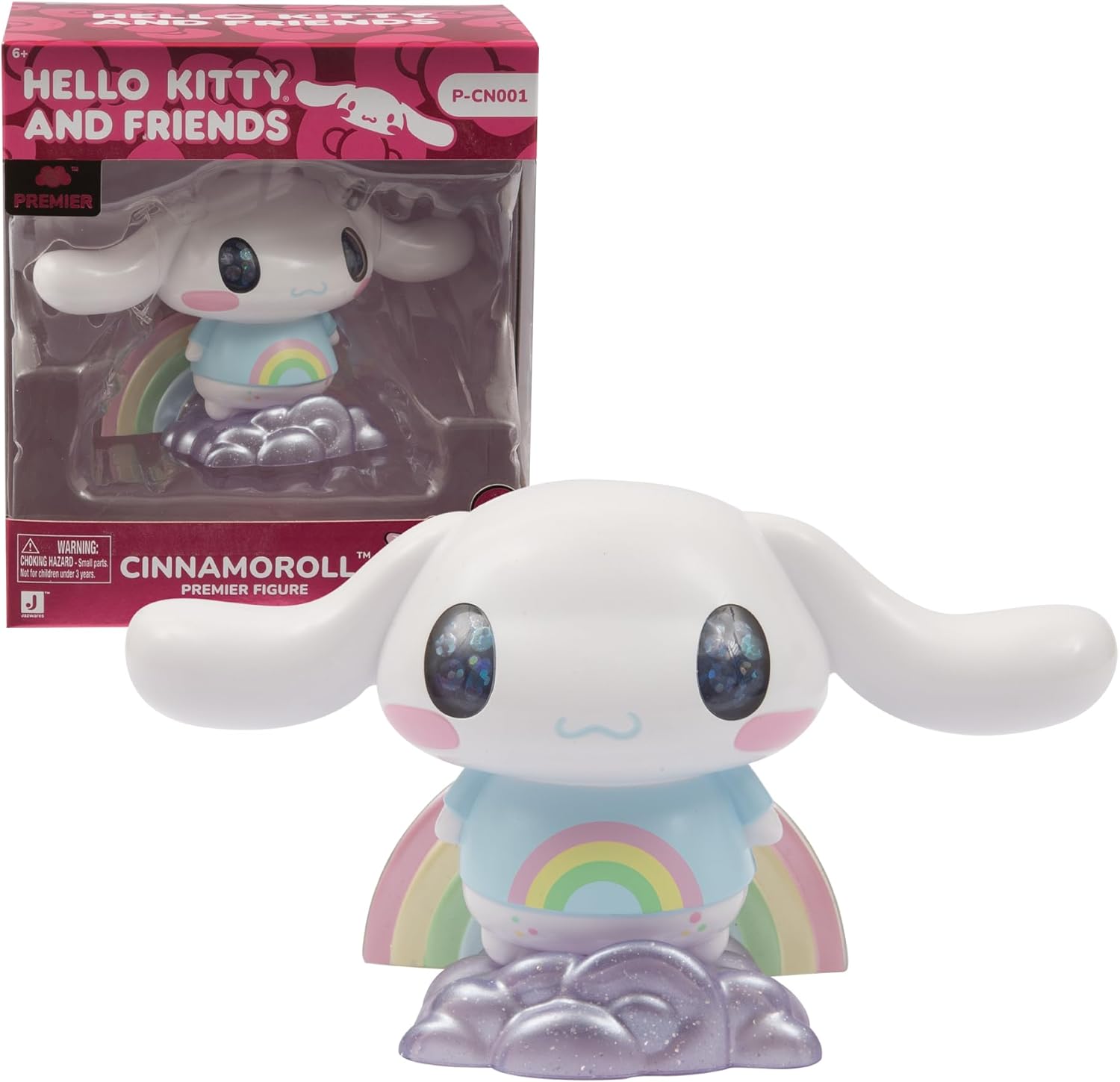 Hello Kitty Premier 4-Inch Figure – Cinnamoroll Edition, Collectible and Cinnamoroll Figurine, Detailed Design for Display or Collection