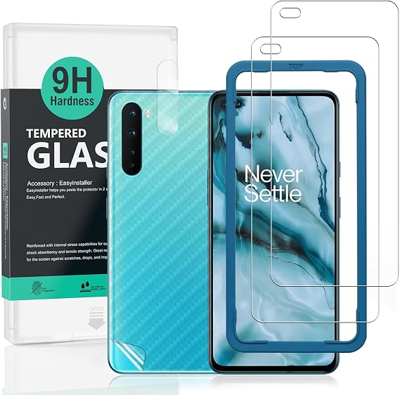 Ibywind Screen Protector For OnePlus Nord[2 Pack],9H Hardness Tempered Glass,With 1Pc Camera Lens Protector,Easy to Install