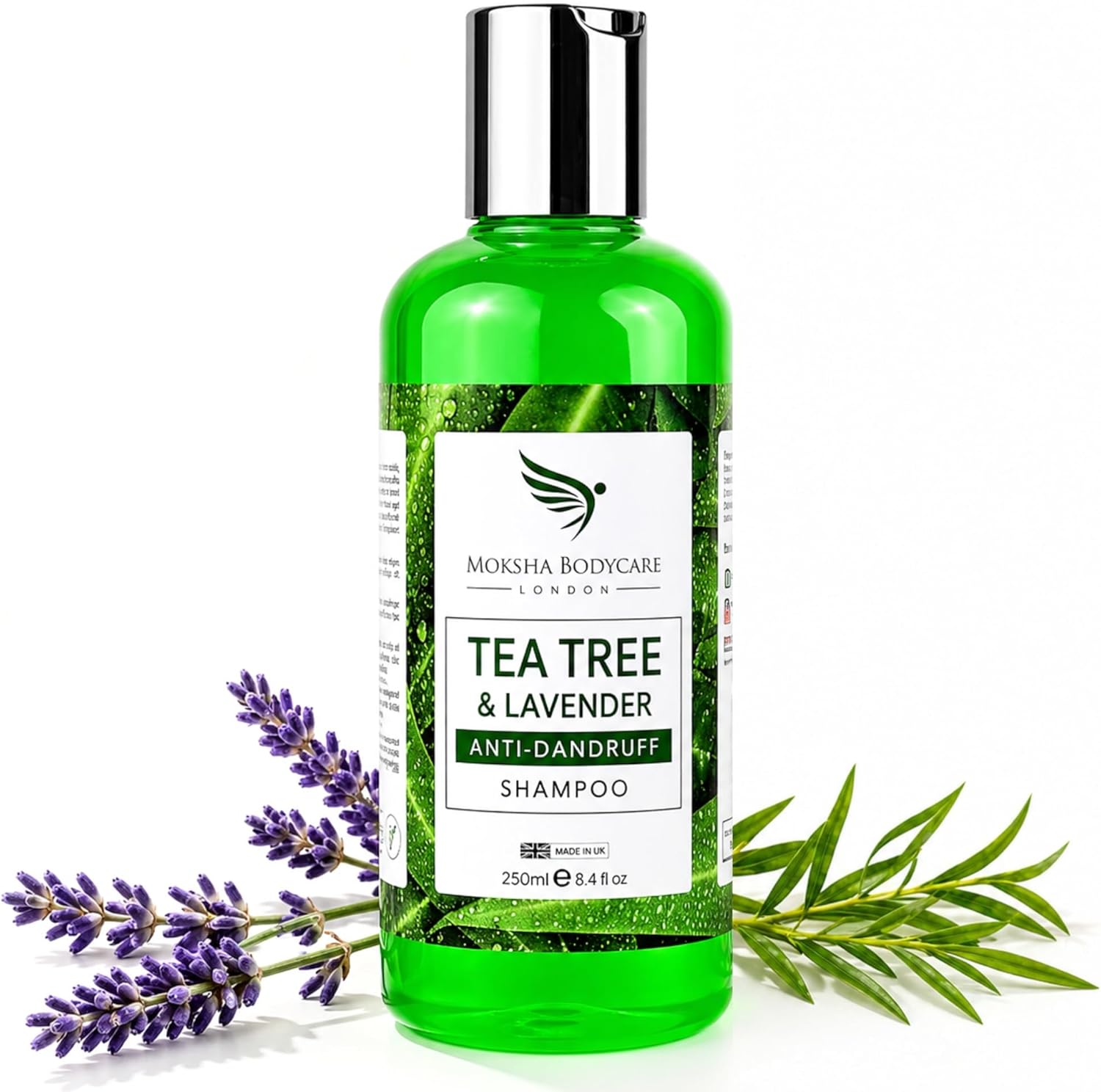 Tea Tree Anti Dandruff Shampoo - Therapeutic Grade Antifungal Tea Tree Shampoo for Dry Itchy Flaky Scalp and Dandruff Hair for Men &amp; Women, 250ml