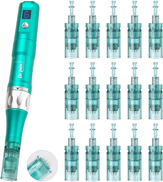 Dr. Pen A6S Replacement Cartridges 15pcs 16-Pin for Even Surface Coverage and Daily Cosmetic Care, Face & Body Use at Home or Beauty Salon, Sterile Single-Use, Compatible with Dr. Pen A6S