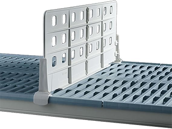 Metro MXD18-8 MetroMax i Standard Duty Shelf Dividers for Open Grid Shelves, 18" L x 8" H