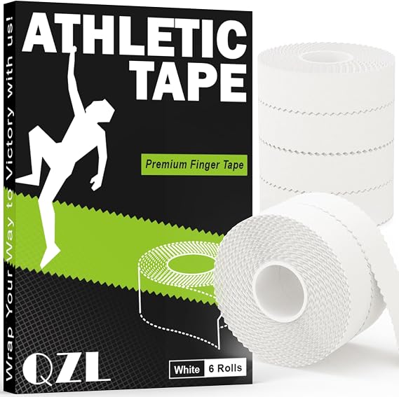 Finger Tape - 6 Rolls 0.5'' 30' Athletic Tape Sports Finger Protectors Toe Thumb Bandage Tape, Waterproof & Sticky Sports Tape Athletic for Power Support to Jiu Jitsu, Hockey, BJJ, Climbing, Rock