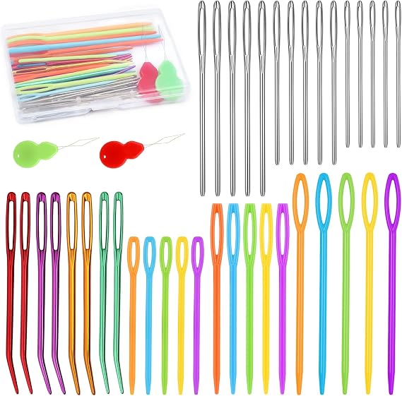 Bupete 40 Pcs Yarn Needles, Darning Needles Tapestry Needles for Yarn