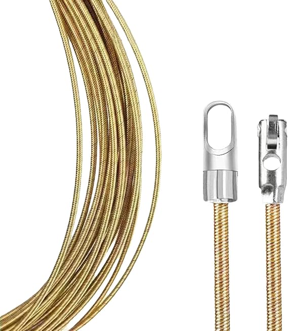 Electrical Spring Wire Threader, Wire Lead Threading Device Tool Fish Tape Fastener Cable Wire Puller Tool for Cable Laying Diameter 4.0mm Electrician Threading Device for Wall Slot