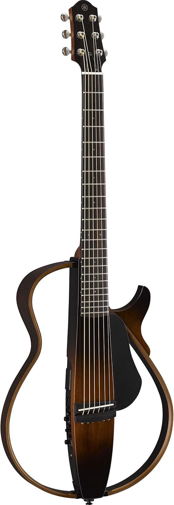 Yamaha Silent Guitar Tobacco Brown Sunburst SLG200S TBS SRT Powered Pickup System with Chromatic Tuner, Silent Performance, Soft Case Included