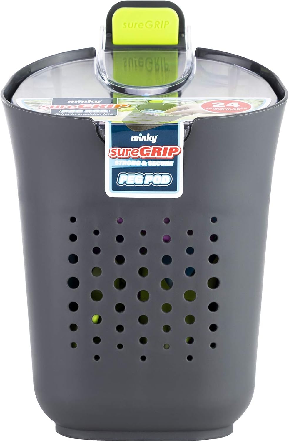 SureGrip Clothespin Pod with 24 SureGrip Pegs