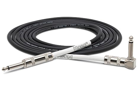 Hosa GTR-205R Guitar Cable, Straight to Right-Angle, 5 Feet