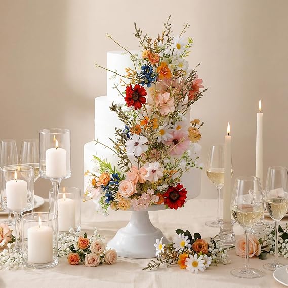 Canlierr 1 Set Wedding Cake Flowers Toppers Fall in Love, Wildflowers