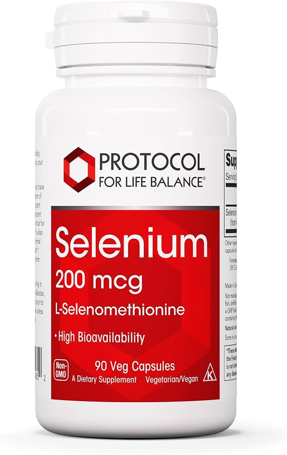 Protocol for Life Balance Selenium 200 mcg, Thyroid Health*, 90 Veg Caps