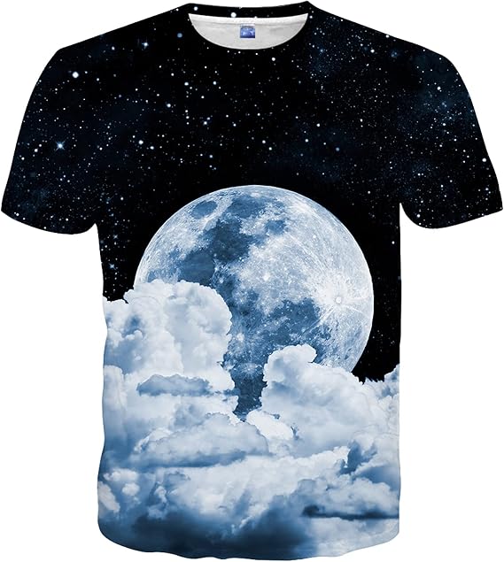 Mens Women Shirts 3D Printed T-Shirt Unisex Casual Tops Tees | Creative Print Crewneck Graphics for Adult