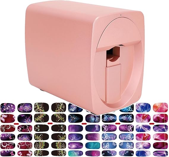 3D Nail Printer Machine,Mobile Nail Painting Device,Drawing Time: 25-30s,Personalized DIY,with Set of Nail Tools,Suitable for Home Use & Nail Salon Studios,Simple to Use,A