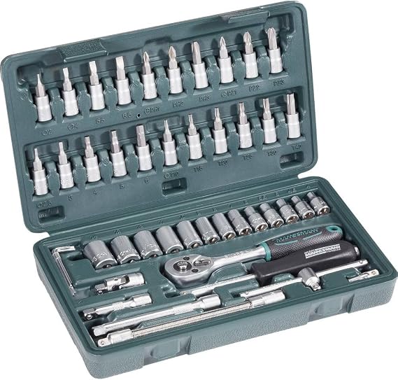 Mannesmann M 2040 46-Piece Socket Spanner Set 0.6 cm / 0.25-Inch