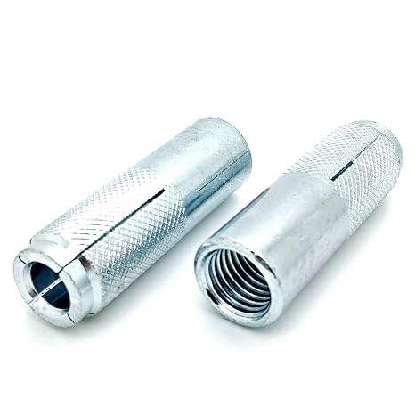 Two (2) 3/4" Inch Premium Zinc Plated Carbon Steel Knurled Drop in Anchor (BCP1003)