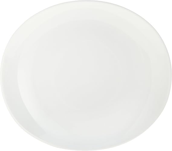 Pillivuyt Eden 9-Inch by 8-Inch Oval Porcelain Salad/Snack Plate