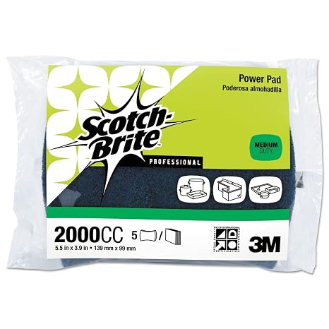 3M Scotch-Brite Power Pad 2000, 5.5 in x 3.9 in