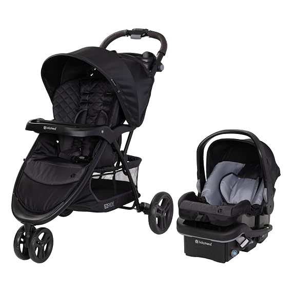 Baby Trend EZ Ride DLX Stroller Travel System (with EZ-Lift Plus Infant Car Seat), Dash Midnight