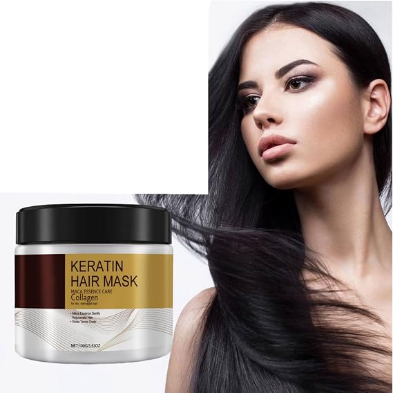 Oil Collagen Hair Mask, 2024 Collagen Hair Treatment Deep Repair Conditioning Oil Hair Mask Essence for All Hair Types