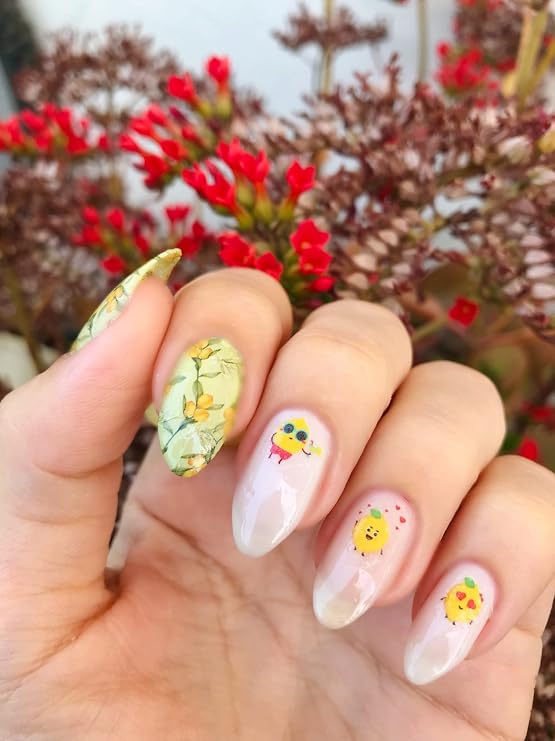 ARTİKEL Mini Limonlar Tırnak Dövmesi, Tırnak Tattoo, Nail Art, Tırnak Sticker