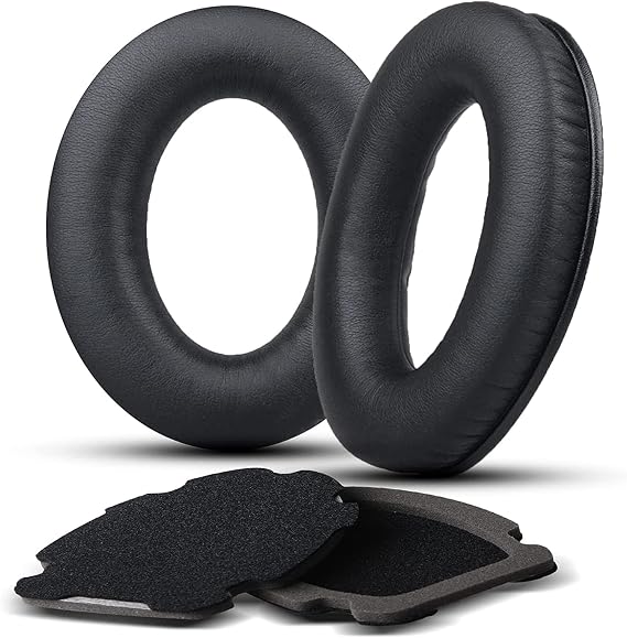 Replacement Ear Pads for Bose Aviation A20, Earpads Cushions Compatible with Bose Aviation Headset X A10 A20, Durable Leather Slow Rebound Memory Foam (Black)