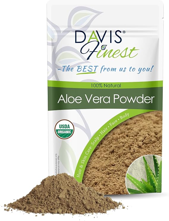 Davis Finest - Aloe Vera Powder, Aloe Barbadensis, 250g, Skin & Hair Care