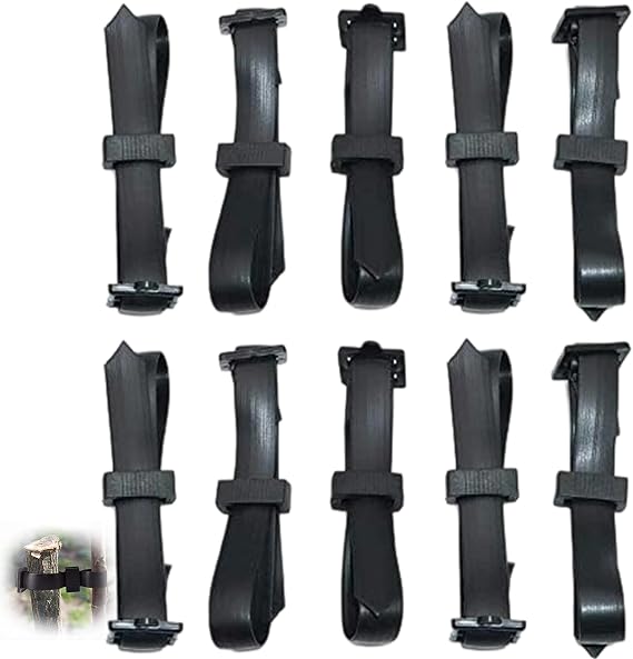 Tree Ties Straps Rubber Ties 10 Pcs, Adjustable Support Straps for Staking, 30 X 1.3 cm Rubber Tie Strap for Support Trees Shrub
