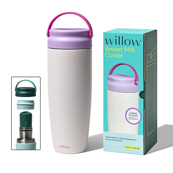 Willow 25oz Portable Breastmilk Cooler - Stainless Steel - Alabaster