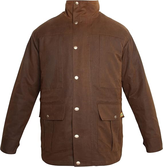 CHALLENGER L Mens Oilskin Western Australian Waterproof Duster Medium-Length Coat 23105BZ-L