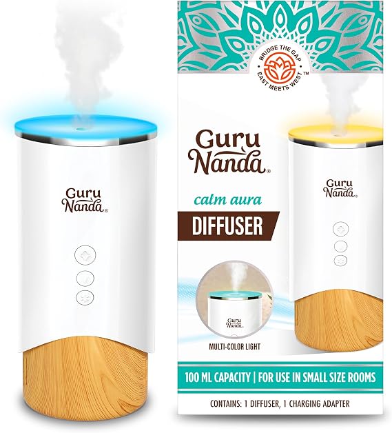 GuruNanda Calm Aura Essential Oil Aromatheraphy Diffuser, 100 mL