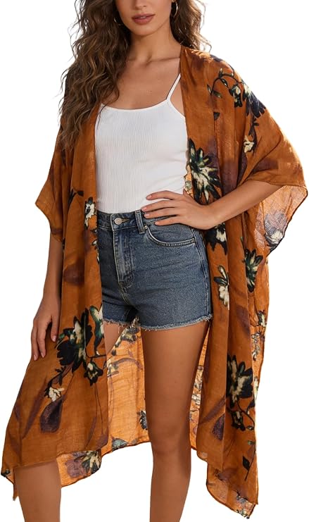 Breezy Lane Kimonos for Women Swimsuit Coverup Beach Cardigans