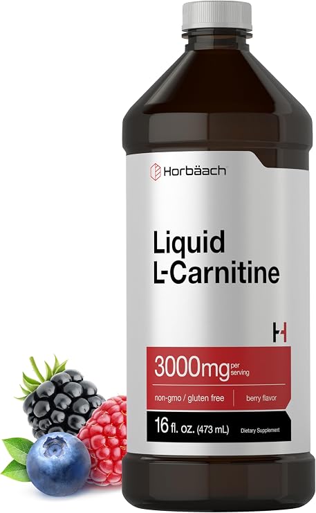Horbaach L-Carnitine Liquid 3000 mg | 16 oz | Berry Flavor