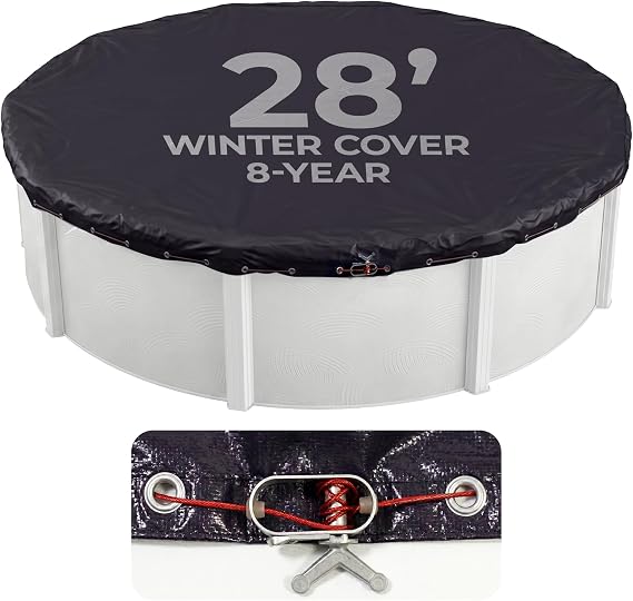 Blue Wave Arctic Armor 28-ft Round Above Ground Pool Winter Cover, Navy